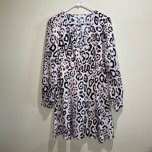 GUC Lola Grace size medium pink leopard print dress
